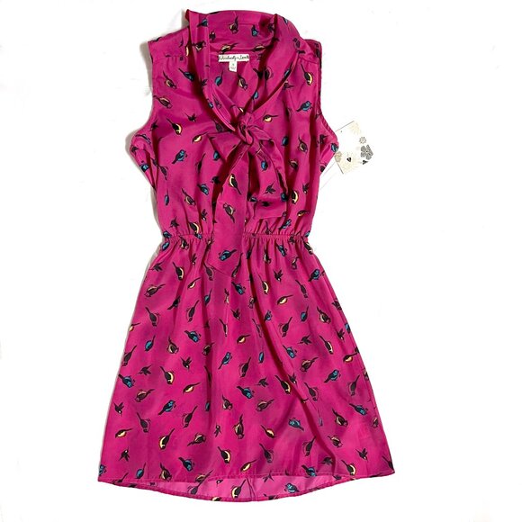 Accidentally in Love Magenta Bird Dress (small) - Picture 1 of 11